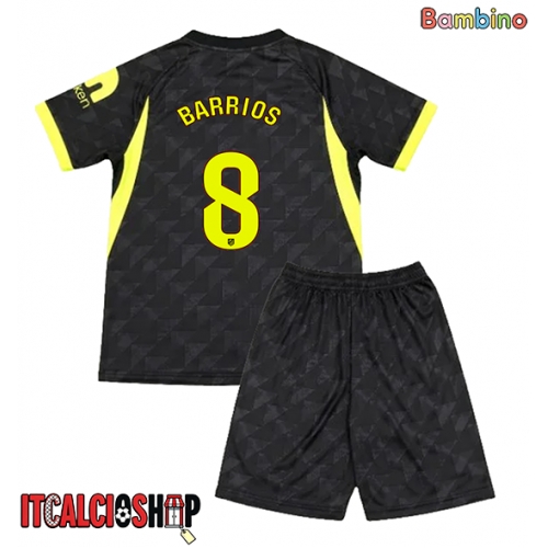 Atletico Madrid Pablo Barrios #8 Seconda Maglia Bambino 2026-27 Manica Corta (+ Pantaloni corti)